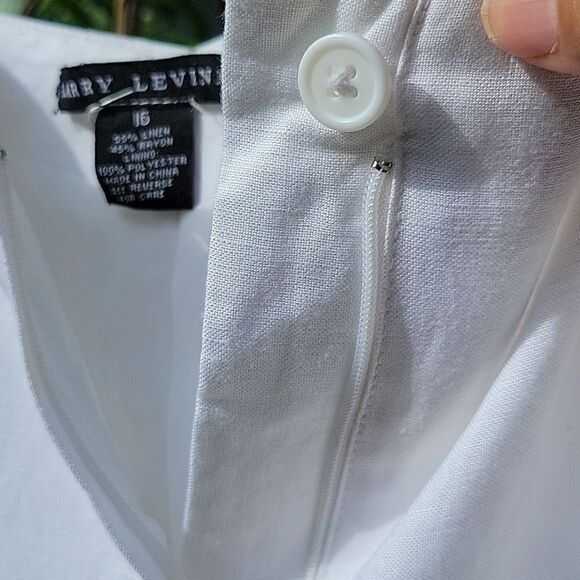 ❤️Women’s Cropped  high-rise LINEN Pants fully lined by Larry Levine,  S… - Picture 12 of 15